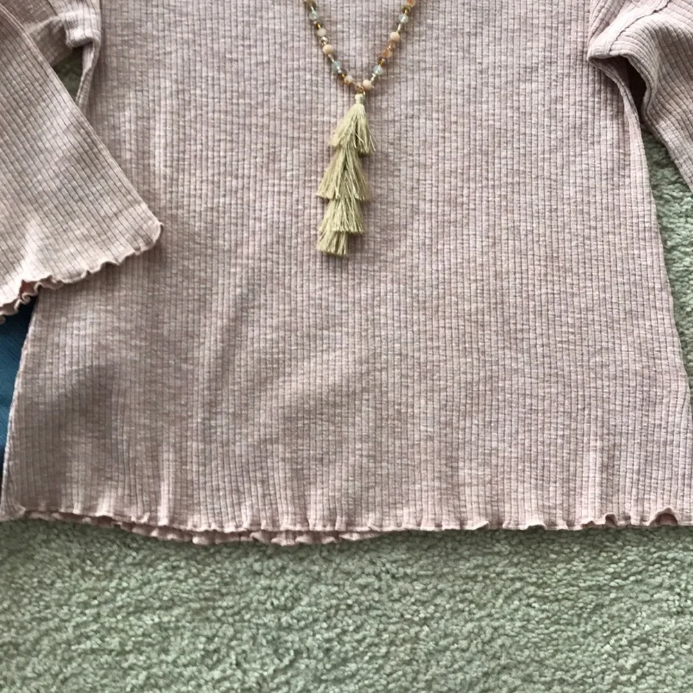 Pink Color 3/4 Sleeves Tunic Top - Picture 6 of 7